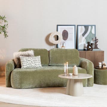 50% Korting: 2,5-zitsbank Vienna chenille groen, Ophalen, Zo goed als nieuw