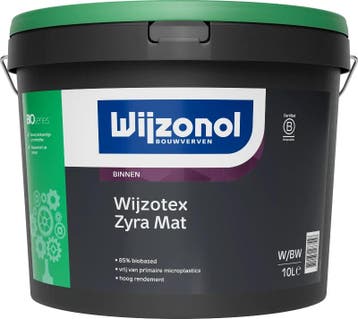 Wijzotex Zyra Mat 10 liter, Doe-het-zelf en Verbouw, Ophalen of Verzenden, Nieuw