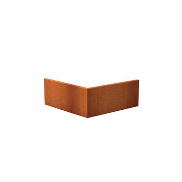 Cortenstaal keerwand buitenhoek 100x100x40cm, Nieuw, Minder dan 25 cm, Border
