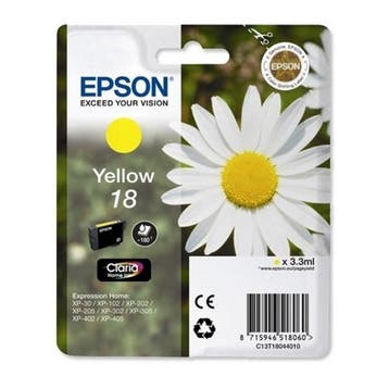 Epson 18 (T1804) inktcartridge geel (origineel), Verzenden, Nieuw, Cartridge, Epson