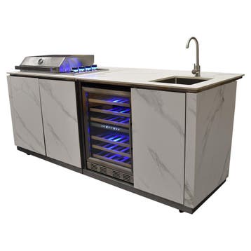 Horizon Bar en Grill buitenkeuken 243x95xH114 cm wit, Ophalen of Verzenden, Nieuw