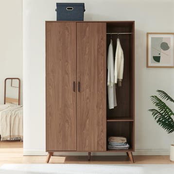 Kledingkast Norg met 2 deuren en 5 opbergvakken 191x120x52 c, Verzenden, Nieuw