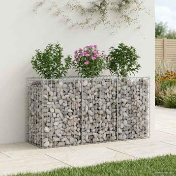 vidaXL Gabion Verhoogd Bed 150 x 50 x 80 cm Gegalvaniseerd, Verzenden, Nieuw, IJzer