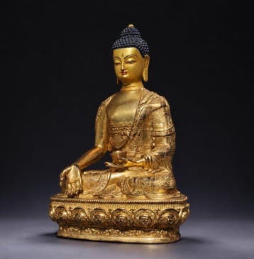 Decoratief ornament - Zittende Shakyamuni Boeddha