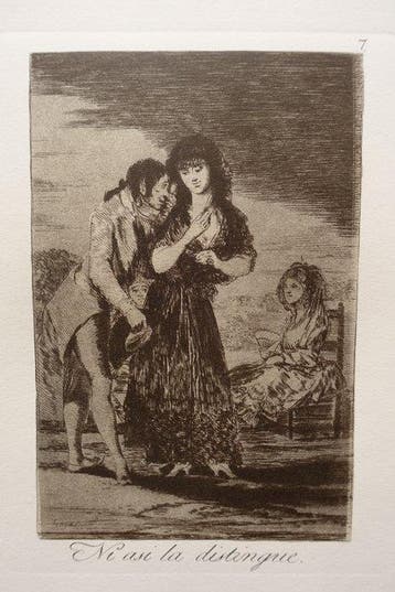 Francisco De Goya (1746-1828) - Los Caprichos Blatt #7, Ni, Antiek en Kunst