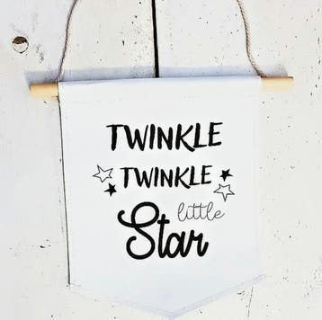 Canvas decoratie Twinkle Twinkle Little Star, Kinderen en Baby's, Kinderkamer | Inrichting en Decoratie, Verzenden, Nieuw, Wanddecoratie