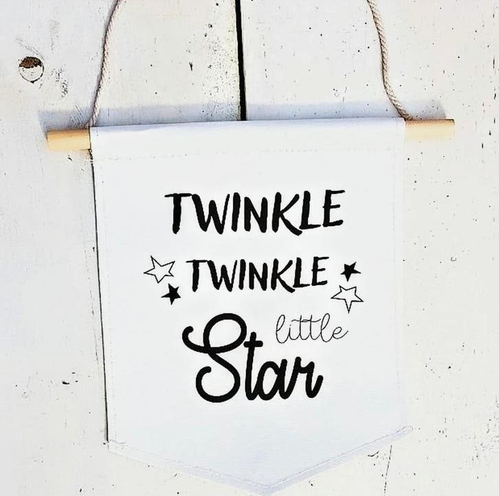 Canvas decoratie Twinkle Twinkle Little Star, Kinderen en Baby's, Kinderkamer | Inrichting en Decoratie, Wanddecoratie, Nieuw