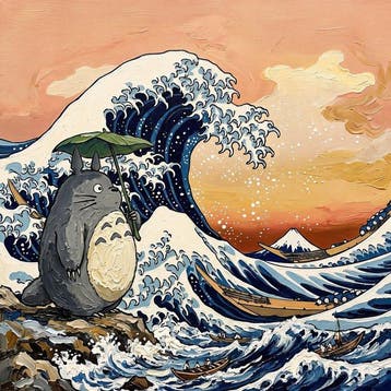 MEDSAN - Totoro dans la Vague de Kanagawa () - UNIQUE