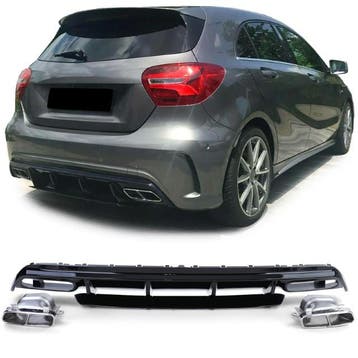 Diffuser passend voor Mercedes W176 A45 Edition Glans, Ophalen of Verzenden, Nieuw