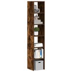 vidaXL Boekenkasten 2 st 30x30x80 cm bewerkt hout gerookt, Huis en Inrichting, Kasten | Overige, Verzenden, Nieuw