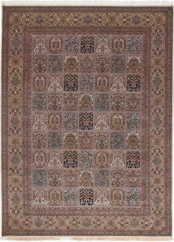 Tabriz Wool & Silk Carpet with Luxurious Design - Prachtige, Nieuw
