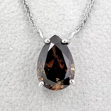 Hanger - 14 karaat Witgoud - 3.22ct. tw. Diamant (Natuurlijk