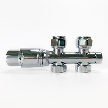 Thermostatische radiator aansluitset chroom midden aansluiti, Doe-het-zelf en Verbouw, Verwarming en Radiatoren, Verzenden, Nieuw