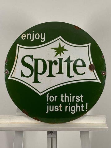 SPRITE - Emaille bord - Ø50 cm - Gemaakt van een dikke