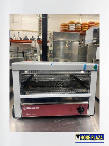 Elektrische salamander tosti gril Diamond  | 3 manden | RVS, Nieuw zonder verpakking, Fornuis, Frituur en Grillen