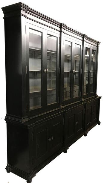 Buffetkast zwart - grijs Lara 300 x 240cm espagnoletsluiting, Huis en Inrichting, Kasten | Buffetkasten, Ophalen of Verzenden