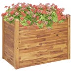 vidaXL Plantenbak verhoogd 110x60x84 cm massief acaciahout, Tuin en Terras, Bloembakken en Plantenbakken, 100 cm of meer, Verzenden