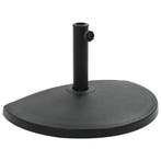 vidaXL Parasolvoet halfrond 15 kg polyresin zwart, Verzenden, Nieuw, Minder dan 1 meter, Parasolvoet