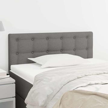 vidaXL Hoofdbord 100x5x78/88 cm stof donkergrijs, Verzenden, Nieuw, Grijs, Stof