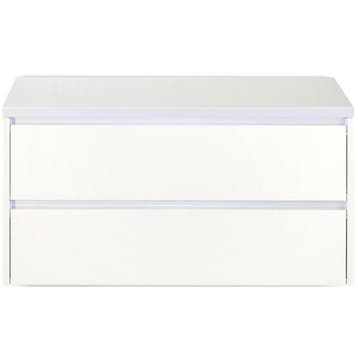 Dante Badmeubelset 100 cm - Wit Hoogglans -, Huis en Inrichting, Ophalen of Verzenden, Nieuw