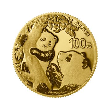8 gram gouden munt Panda 2021, Verzenden