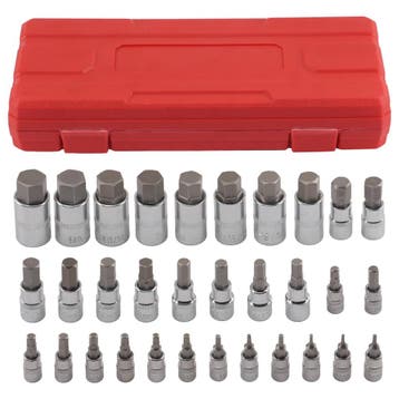 32 stuks Hexagon S2 Staal Bit Socket Set Metric Imperial..., Verzenden, Nieuw