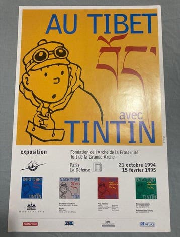 Hergé - 1 Offset Print - Tintin - affiche de lexposition «, Nieuw