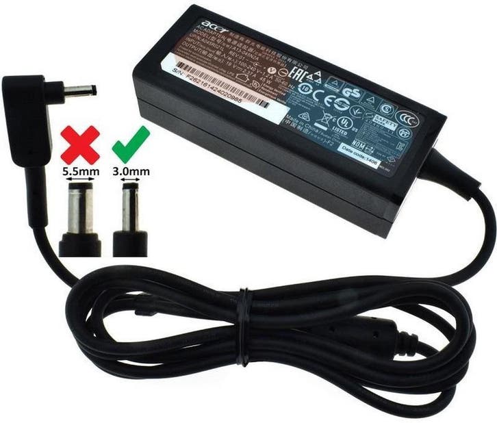 Oplader geschikt voor Acer 45W (3.0 x 1.0mm), Computers en Software, Accu's en Batterijen, Nieuw, Ophalen of Verzenden