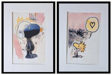 Emma Wildfang - Diptych Snoopy and Woodstock Tribute series, Nieuw in verpakking