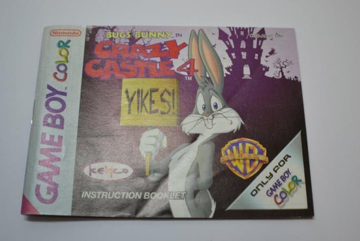 Bugs Bunny in Crazy Castle (GBC EUR MANUAL), Spelcomputers en Games, Spelcomputers | Nintendo Portables | Accessoires, Zo goed als nieuw