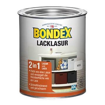 Bondex Lacklasur - Wit - 0,75 liter (Bondex blanke lak), Wit, Nieuw, Ophalen of Verzenden, Lak