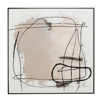 *WOONWINKEL* Kare Design Dust Grey Abstract Schilderij Beige, Verzenden, Nieuw