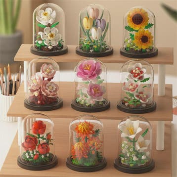 Bloemen Boeket Bonsai Bouwstenen Set - Decoratieve Miniatuur, Verzenden, Nieuw