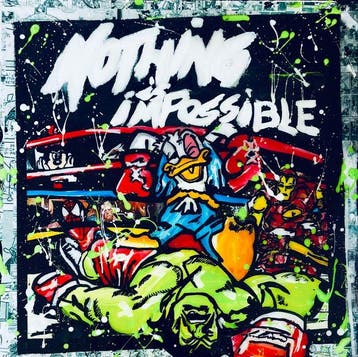 Luca Cartoonist - Nothing is impossible (Resin artwork)