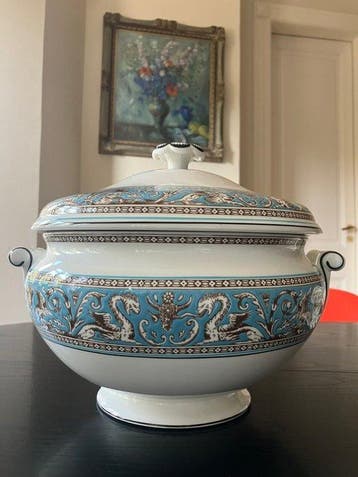 Wedgwood - Soepkom - Florentine Turquoise - Porselein, Antiek en Kunst