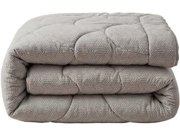Veiling - Special Flanel Dekbed - Taupe & Grijs 140x200cm, Nieuw
