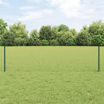 vidaXL zeshoekig gaasgek met palen 100 x 0,5 m PVC-Coated, Verzenden, Nieuw, IJzer