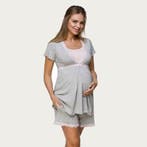 Lupoline ZwangerschapsPyjama  gemêleerd grijs, Verzenden, Nieuw