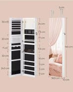 Sieradenkast met Spiegel 140 cm – Verlichte Wand/Deur Organi, Verzenden, Nieuw