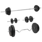 vidaXL Halterset met gewichten 90 kg, Sport en Fitness, Verzenden, Nieuw
