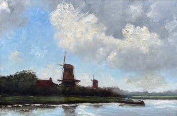 Circle of Victor Bauffe (1849-1921) - Haagse school, Antiek en Kunst