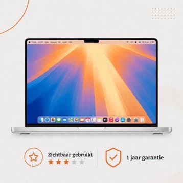 MacBook Pro 2021 | M1 Pro | 14C GPU | 16GB 512GB SSD 14 inch, Computers en Software, MacBook Pro, 2 tot 3 Ghz, Qwerty, 13 inch