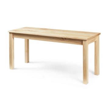 Eetkamerbank Trerunulu 100x35x45 cm naturel [en.casa], Huis en Inrichting, Banken | Sofa's en Chaises Longues, Verzenden, Nieuw