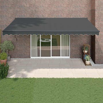 vidaXL Luifel uittrekbaar 5x3 m stof en aluminium, Tuin en Terras, Verzenden, Nieuw