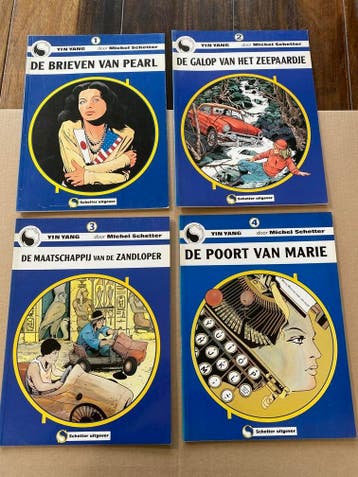 Michel Schetter - Yin Yang Reeks - 4 delen mysterie avontuur, Boeken, Complete serie of reeks, Verzenden, Gelezen