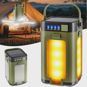 Oplaadbare Solar Camping Lantaarn - Multifunctioneel, 6 Lich