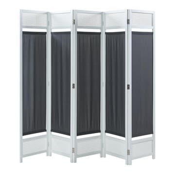 Kamerscherm Dorotea scheidingswand 200x170 cm wit en donkerg, Verzenden, Nieuw