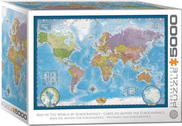 World Map Puzzel (5000 stukjes) | Eurographics - Puzzels, Hobby en Vrije tijd, Denksport en Puzzels, Verzenden, Nieuw