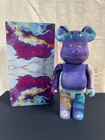 Medicom Toy - Be@rbrick 400% Marble Purple Blue( Series 40