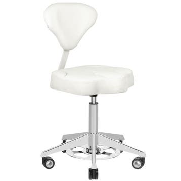Cosmetische Kruk Wit met Rugleuning – Bump-Up Salonkruk met, Ophalen of Verzenden, Nieuw